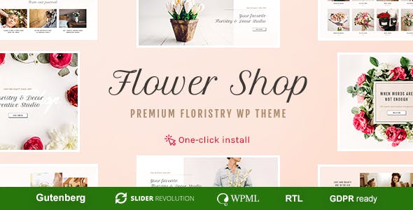 Top Wedding WordPress Themes in 2020 to create a Wedding flower shop - Flower Shop