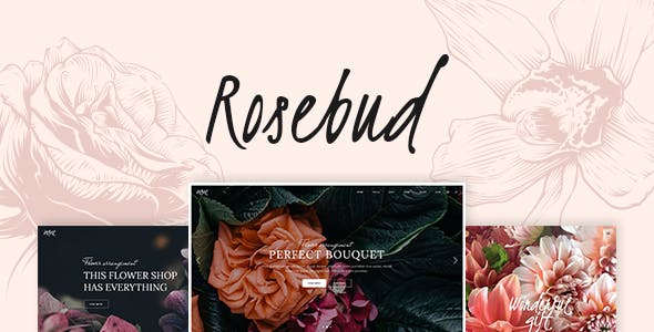 Top Wedding WordPress Themes in 2020 to create a Wedding flower shop - Rosebud