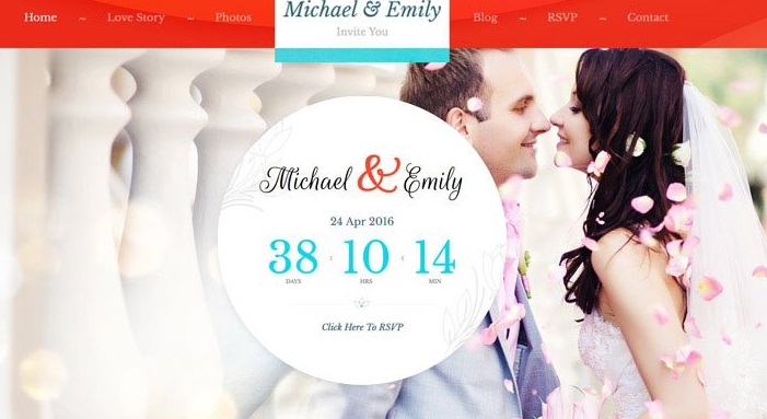 Top Wedding Invitation WordPress Themes - Wedding