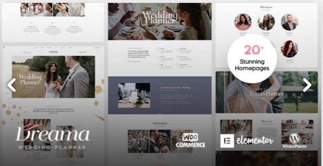 Top Wedding Planner WordPress Themes 2020 - Dreama