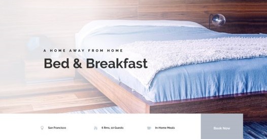 Top Wedding Venue WordPress Theme - Bed & Breakfast