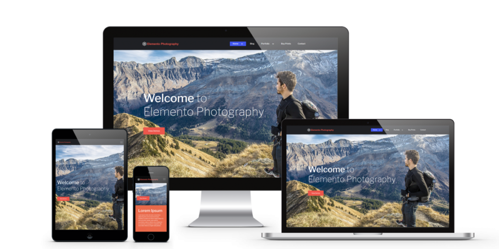 Free Wedding Photography WordPress Themes 2020 - Elemento Photography