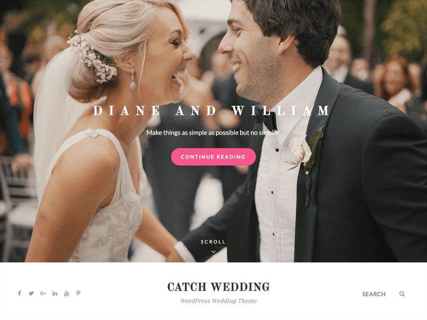 Free Wedding WordPress Themes - Catch