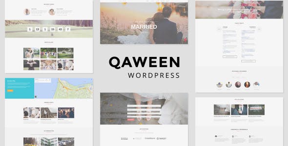 Wedding Invitation WordPress Themes 2020 - Qaween