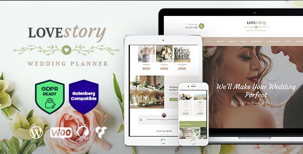 Top Wedding Planner WordPress Themes 2020 - Love Story