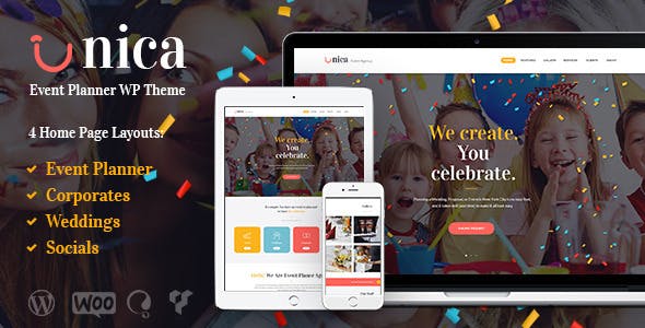 Top Wedding Planner WordPress Themes 2020 - Unica