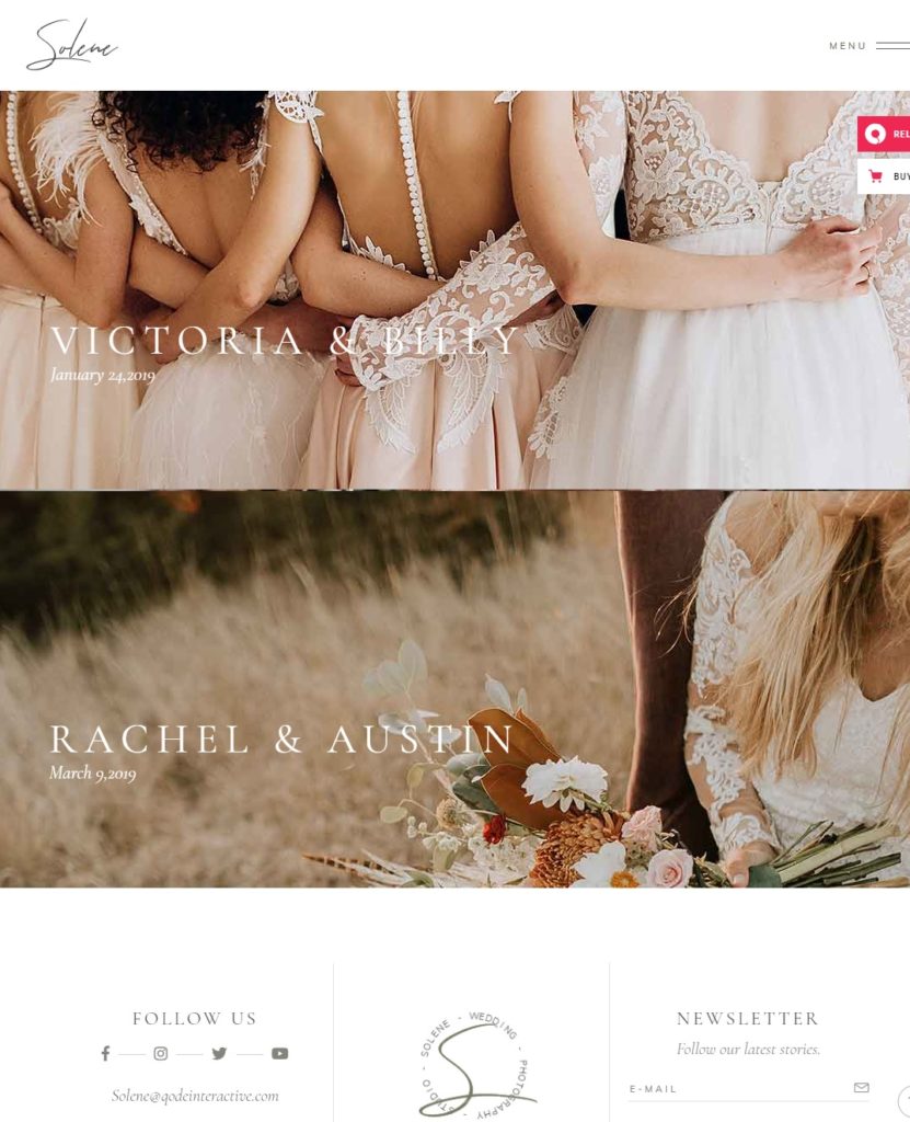 How to create a wedding photography website with WordPress Theme 