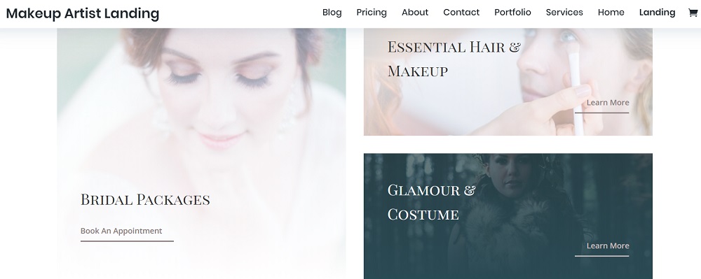 Wedding Hair and makeup WordPress Theme - Makeup Artist